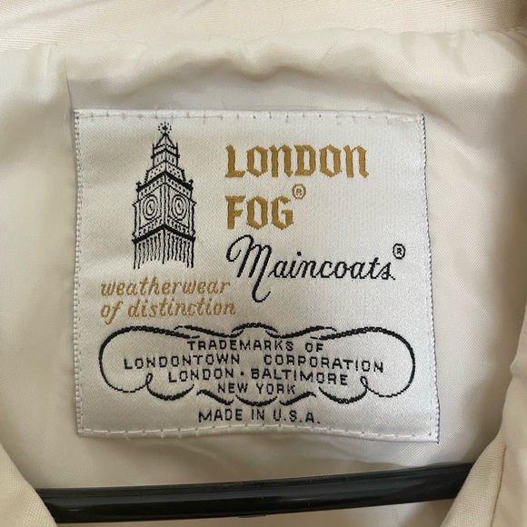 Vintage Women’s London Fog Cream Trench Coat size 12 - Picture 4 of 10